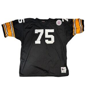 Mitchell And Ness 1975 Pittsburgh Steelers Mean Joe Greene #75 Throwbacks Sz 5XL